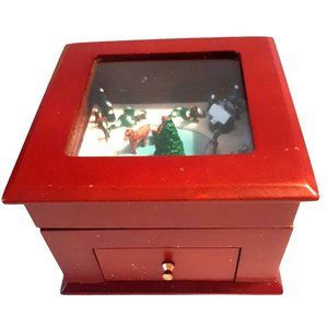 Mr Christmas Compliments of the Season Animated Music Box Ring Holder  It Works